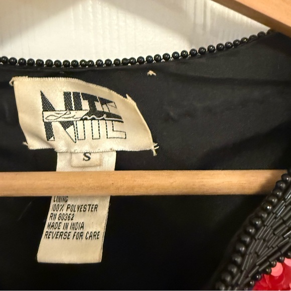 Amazing Vintage Condition Nite Line Silk Harlequin Diamond Sequin Beaded Jacket - Picture 6 of 7